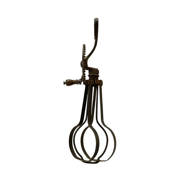 Vintage Primitive Hand Mixer Egg Beater Used - Picture 3 of 12